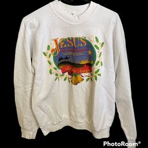 jesus is the reason for the season crewneck vintage sweater
